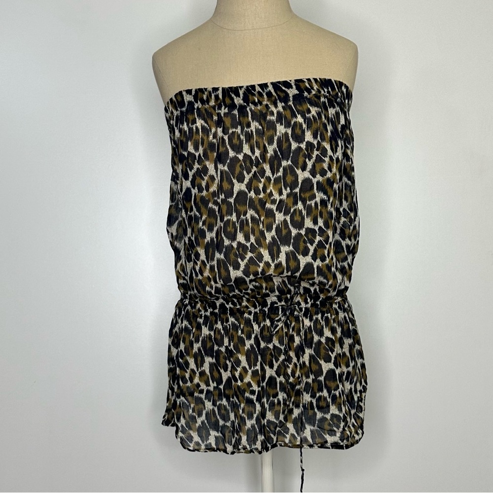 Forever21 animal print strapless top cover up Medium - Picture 4 of 16